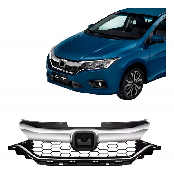 Grade Radiador Para Honda City 2022 A 2024  Moldura Cromada