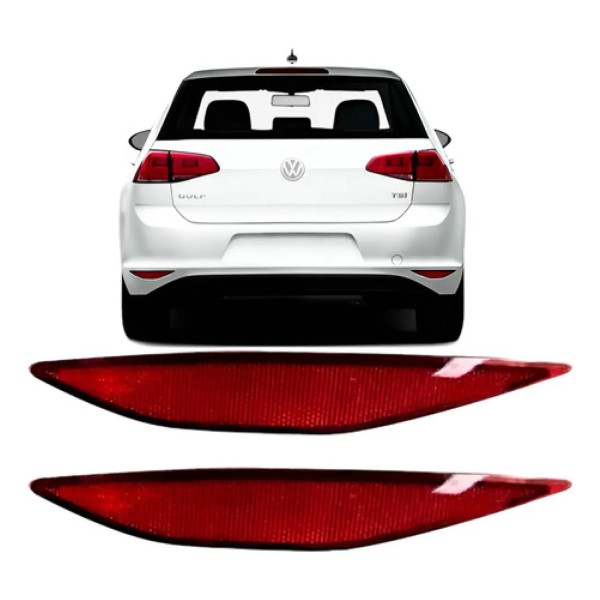 Par Lanterna Parachoque Golf 2014 A 2018 Refletor Olho Gato