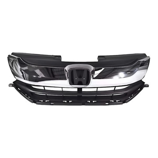 Grade Dianteira City 2014 Ate 2017 Preta Moldura Cromada