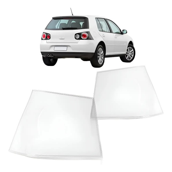 Par Lente Lanterna Traseira Golf 2008 A 2013 Canto Cristal