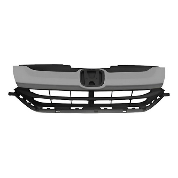 Grade Dianteira City 2014 Ate 2017 Preta Moldura Cinza