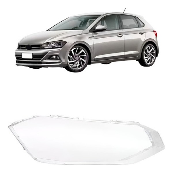 Lente Farol Dianteiro Vw Polo 2018 2019 2020 2021 2022