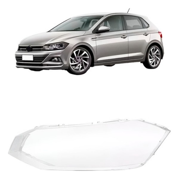 Lente Farol Dianteiro Vw Polo 2018 2019 2020 2021 2022