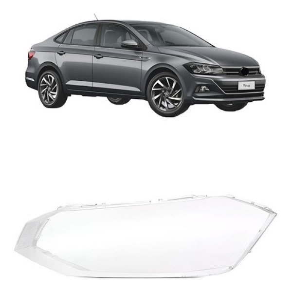 Lente Farol Dianteiro Vw Virtus 2018 2019 2020 2021 2022