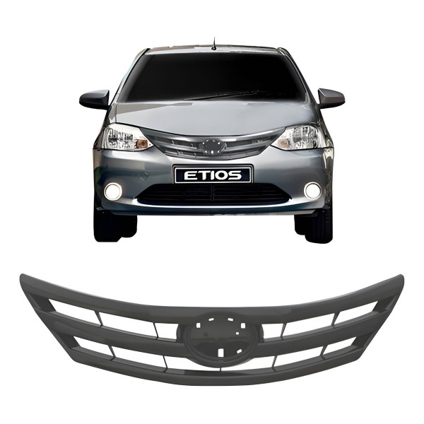 Grade Radiador Etios 2013 204 Ate 2017 Cinza Cinza