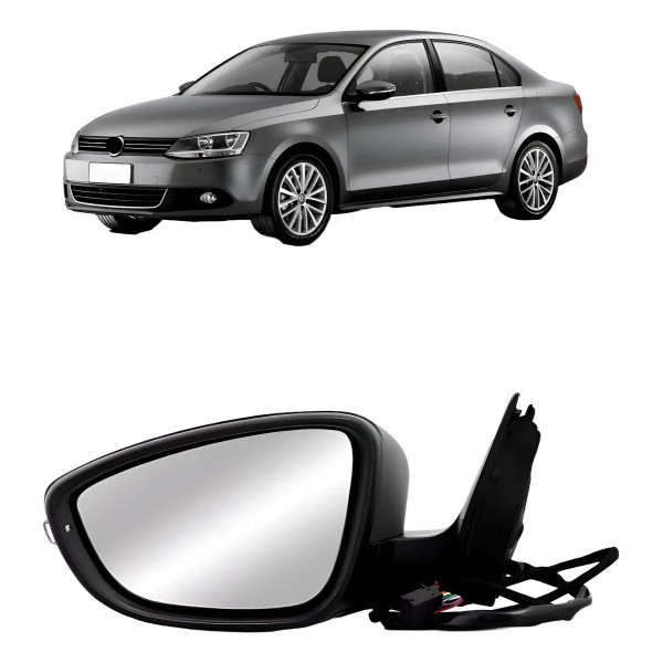 Retrovisor Eletrico Retratil Com Pisca Jetta 2011 A 2018