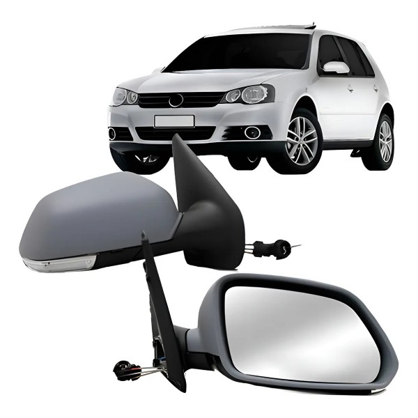 Par Retrovisor Golf 2008 2009 A 2013 C/ Controle C/ Pisca
