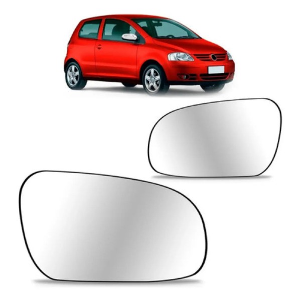 Par Lente Espelho Retrovisor Fox 2003 2004 2005 06 07 2008