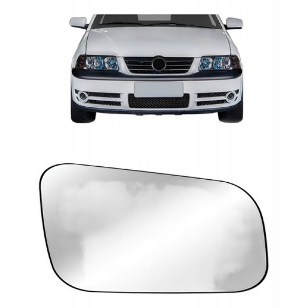 Lente Espelho Retrovisor Gol G3 1999 2000 01 02 2003 Prata