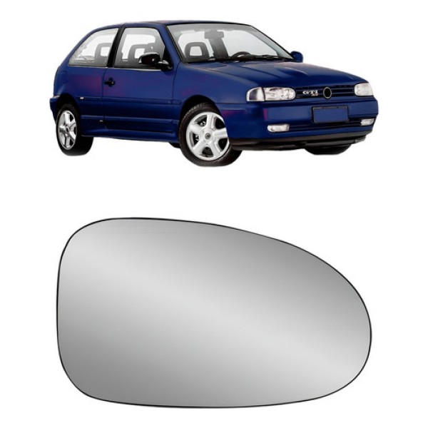 Lente Espelho Retrovisor Gol 1995 1996 1997 1998 1999 Prata