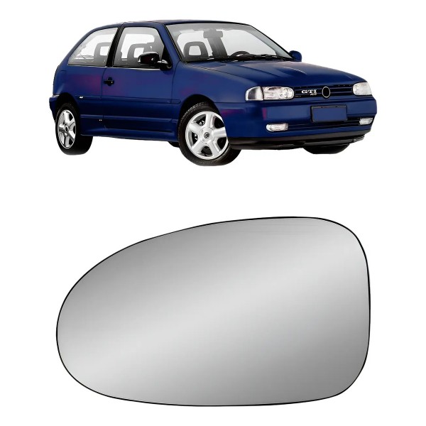 Lente Espelho Retrovisor Gol 1995 1996 1997 1998 1999 Prata