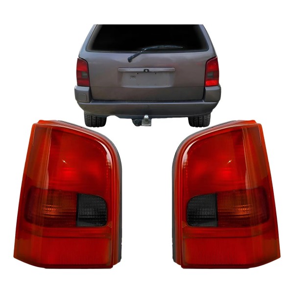 Par Lanterna Traseira Parati 1996 1997 1998 1999 Rubi Bronze Ambos Lados Vermelho