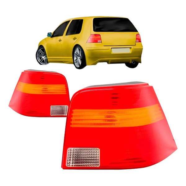Par Lanterna Traseira Golf 1998 99 00 01 02 A 2006 Tricolor Ambos Lados Tricolor
