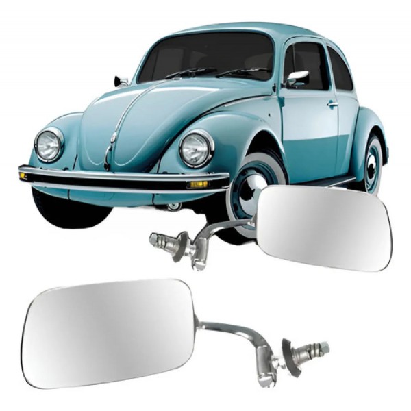 Par Retrovisor Fusca 1978 A 1996 Raquete Modelo Original