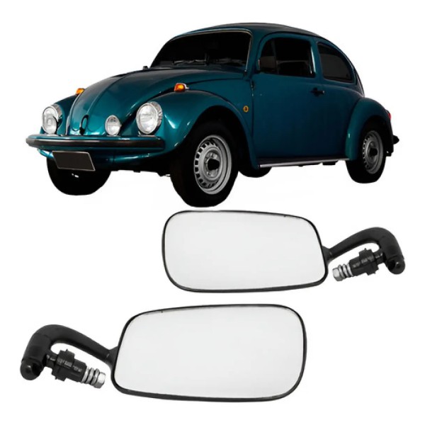 Par Retrovisor Universal Fusca 1978 79 80 81 82 A 1996 Preto