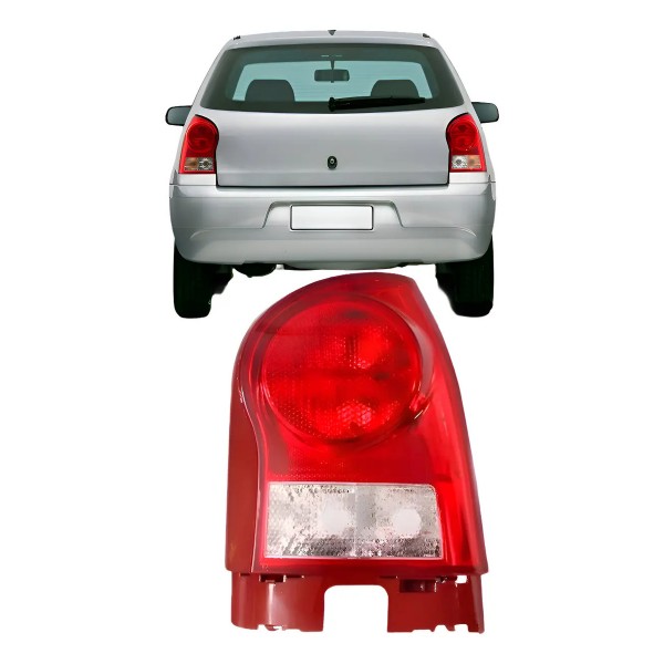 Par Lanterna Traseira Gol G4 04 2005 2006 2007 2008 Bicolor Ambos Lados Vermelho