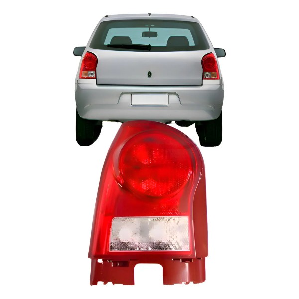 Par Lanterna Traseira Gol G4 04 2005 2006 2007 2008 Bicolor Ambos Lados Vermelho