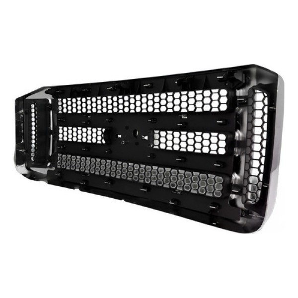 Grade Radiador Ecosport 2017 A 2019 Preto Sem Friso Preto