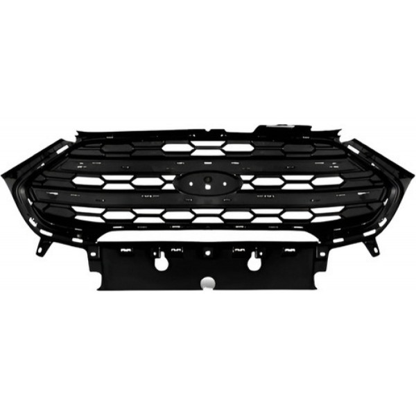 Grade Radiador Ecosport 2017 A 2019 Preto Sem Friso Preto
