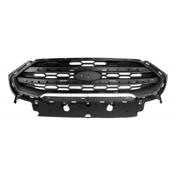 Grade Radiador Ecosport 2017 A 2019 Preto Sem Friso Preto