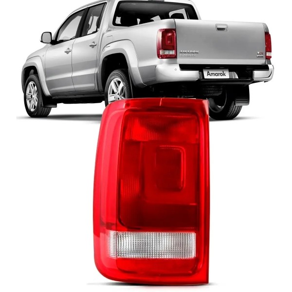 Lanterna Traseira Amarok 2010 A 2014 S/ Luz Neblina Cristal