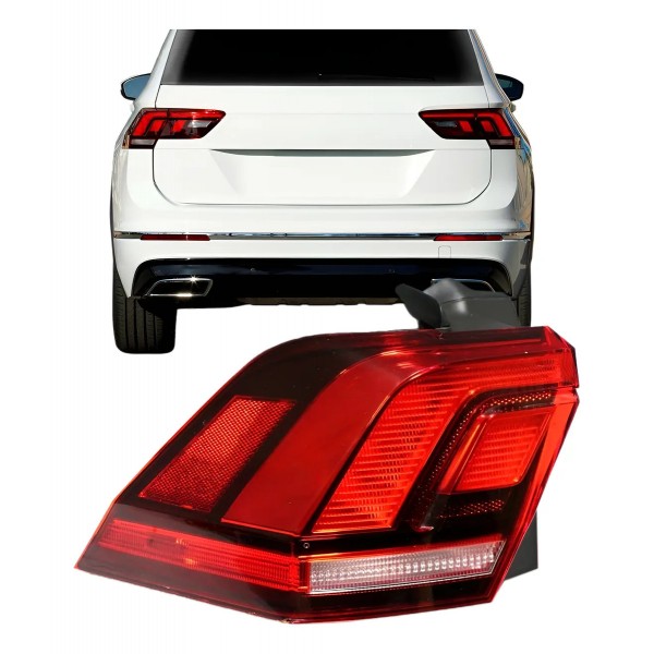 Sinaleira Traseira Tiguan 2016 2017 2018 2019 Canto Com Led