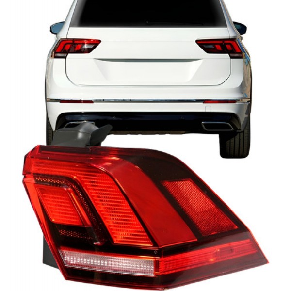 Sinaleira Traseira Tiguan 2016 2017 2018 2019 Canto Com Led