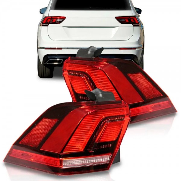 Lanterna Traseira Tiguan 2018 2019 Canto Com Led