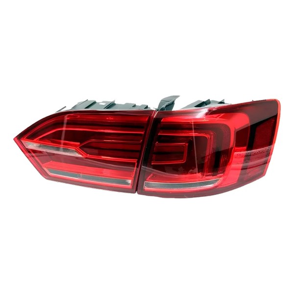 Kit Lanterna Traseira Jetta 2011 2012 2013 2014 Com Led Vermelho