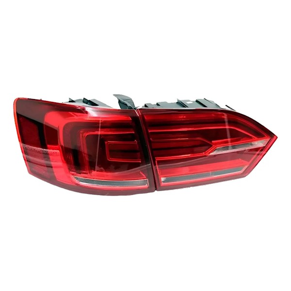 Kit Lanterna Traseira Jetta 2011 12 13 2014 Com Led 4 Peças Ambos Lados Vermelho