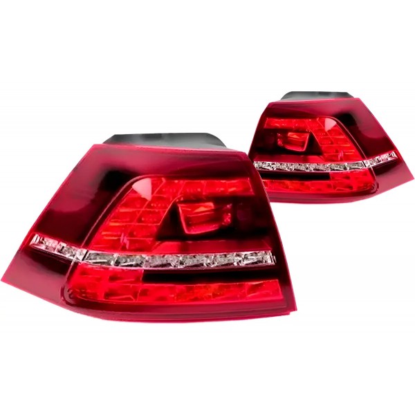 Par Lanterna Traseira Golf 2014 2015 2016 2017 Com Led Canto Ambos Lados Vermelho
