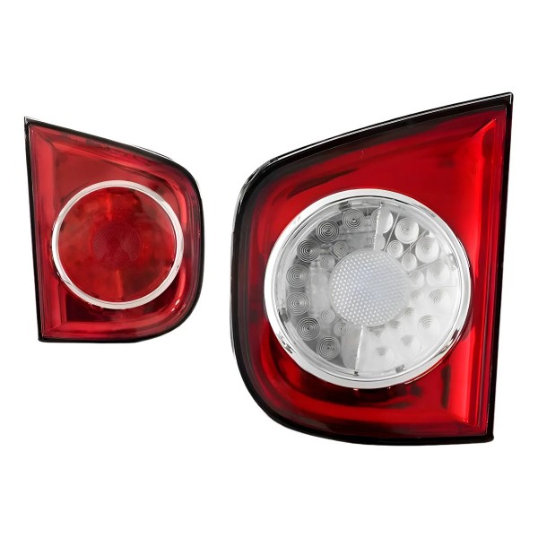 Par Lanterna Traseira Tampa Golf 2007 A 2010 Vermelha Branco Ambos Lados Vermelha E Branco