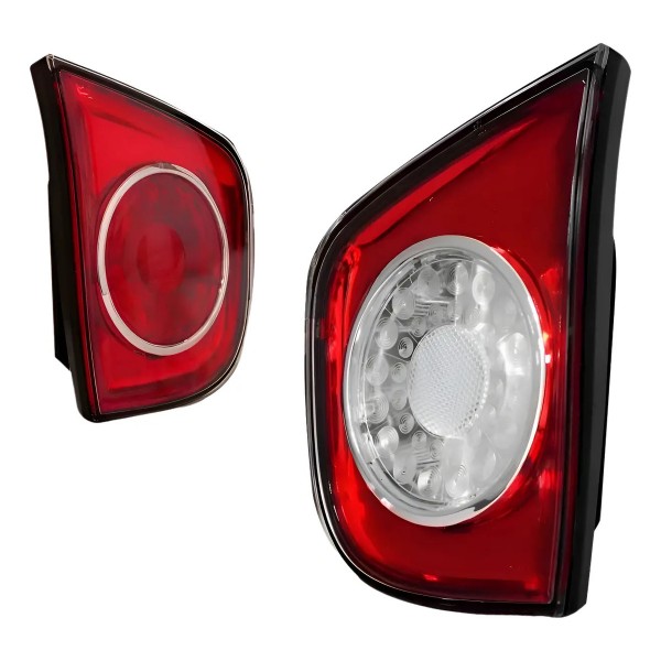 Par Lanterna Traseira Tampa Golf 2007 A 2010 Vermelha Branco Ambos Lados Vermelha E Branco