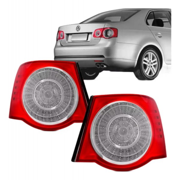 Par Lanterna Traseira Jetta 2007 2008 2009 2010 Canto Sedan