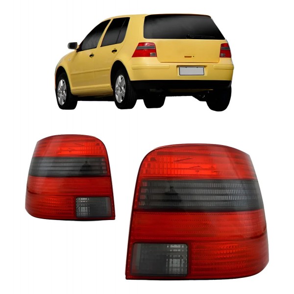 Par Lanterna Traseira Golf 1998 1999 2001 2002 A 2006 Fumê Cristal Ambos Lados