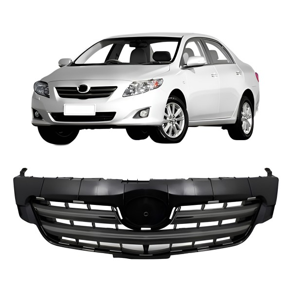 Grade Dianteira Radiador Corolla 2009 A 2011 Cinza Grafite Cinza