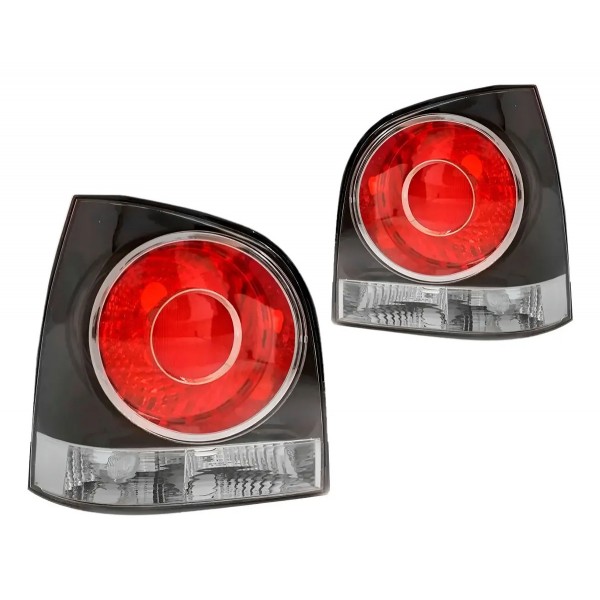 Par Lanterna Traseira Polo 2007 A 2013 Hatch Fume Ambos Lados Vermelho