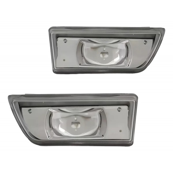 Kit Farol Auxiliar Gol Parati Saveiro Voyage Quadrado 87/97 Transparente