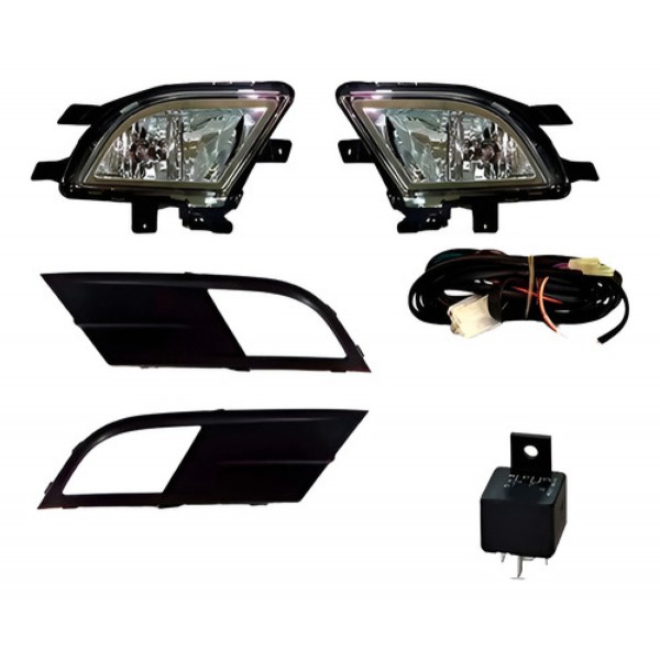 Kit Farol Milha Auxiliar Neblina Jetta 15 À 2017 Com Grade.