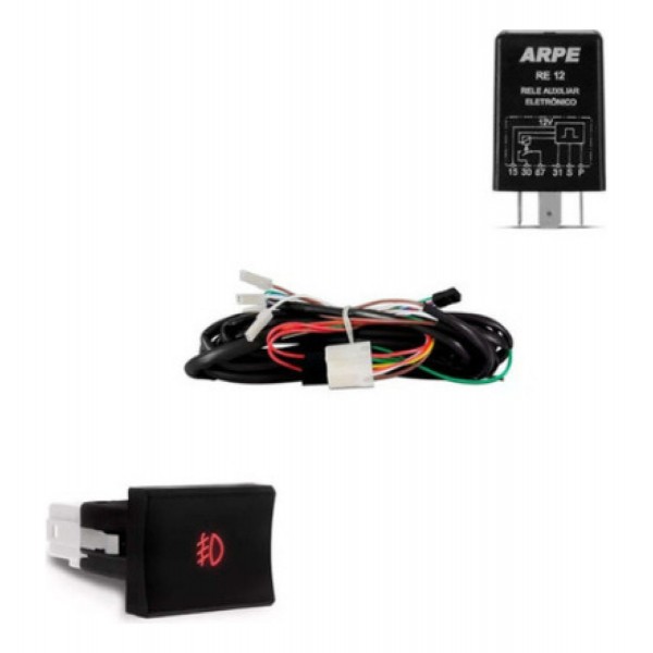 Kit Farol Milha Auxiliar Neblina Gol G6 13 À 16 C/ Grade
