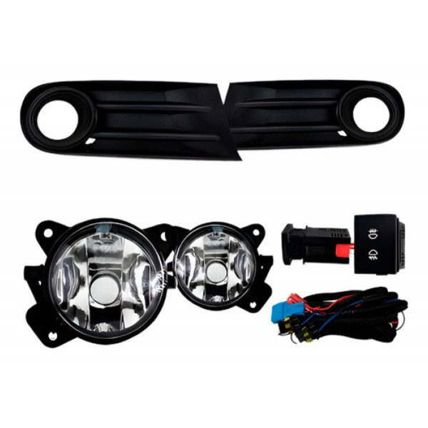 Kit Farol Milha Auxiliar Gol G5 2009 A 2012 Moldura