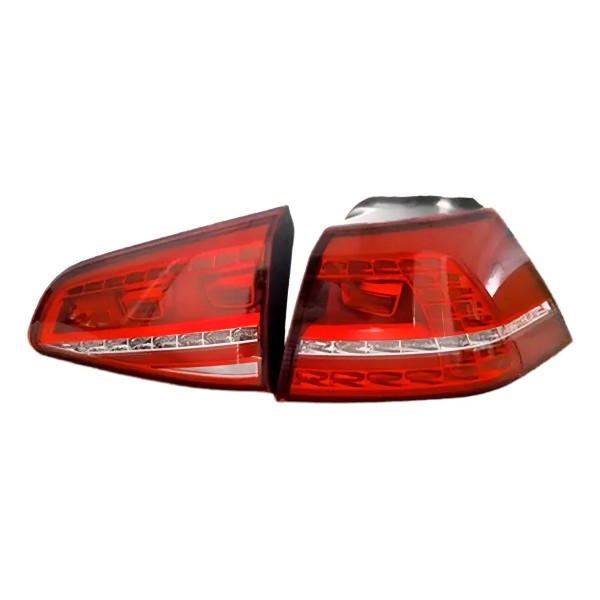 Kit 4 Lanternas Traseiras Golf Gti Mk7 2014 A 2017 Com Led Ambos Lados Vermelho