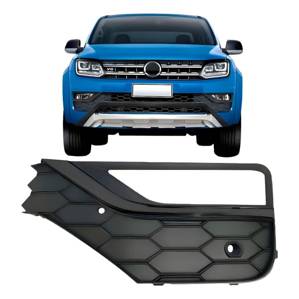 Grade Moldura Lateral Amarok 2017 A 2019 C/furo Para Sensor Esquerdo Motorista