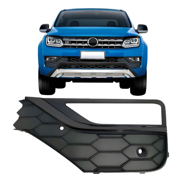 Tela Moldura Lateral Amarok 2017/2019 C/ Furo Com Sensor Preto Esquerdo