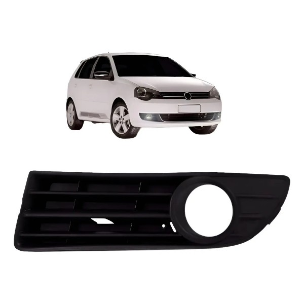 Moldura Milha Polo 2007 2008 2009 2010 2011 Com Furo Preto