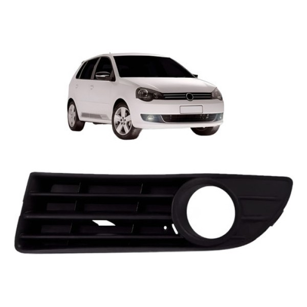 Moldura Milha Polo 2007 2008 2009 2010 2011 Com Furo Preto