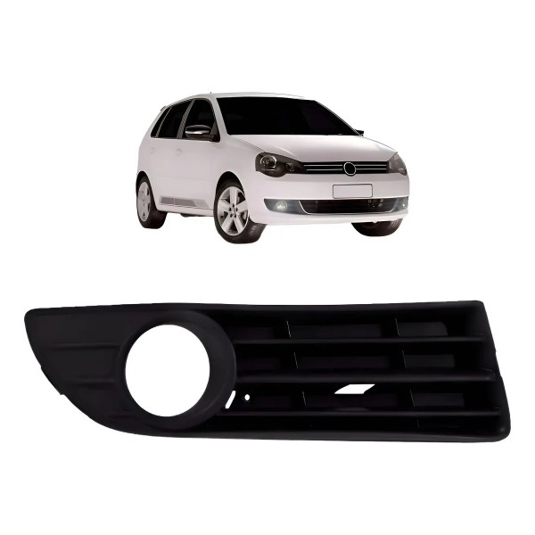 Moldura Milha Polo 2007 2008 2009 2010 2011 Com Furo Preto