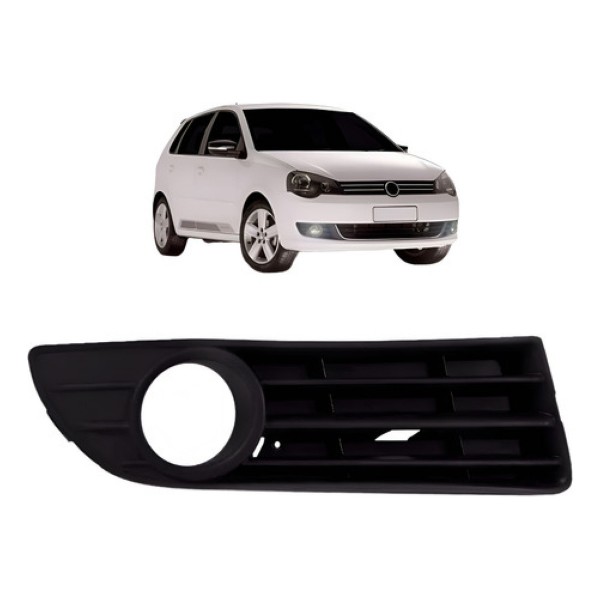 Moldura Milha Polo 2007 2008 2009 2010 2011 Com Furo Preto