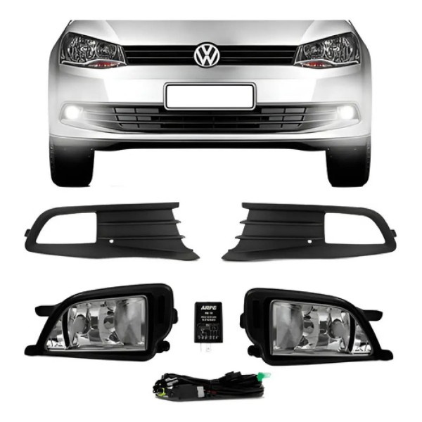 Kit Farol Milha Auxiliar Gol G6 2013 A 2016 C/botao S/tela
