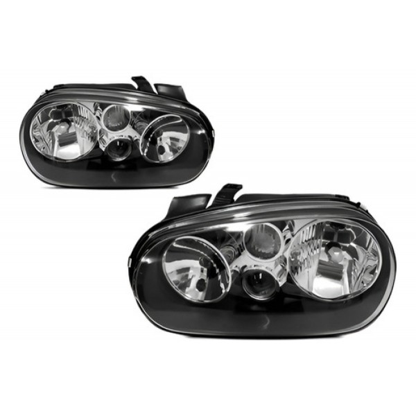 Par Farol Dianteiro Golf 1999 A 2006 Máscara Negra S/ Aux.